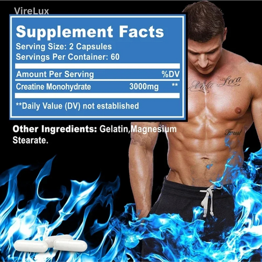 VireLux Creatine Monohydrate 120 Capsules